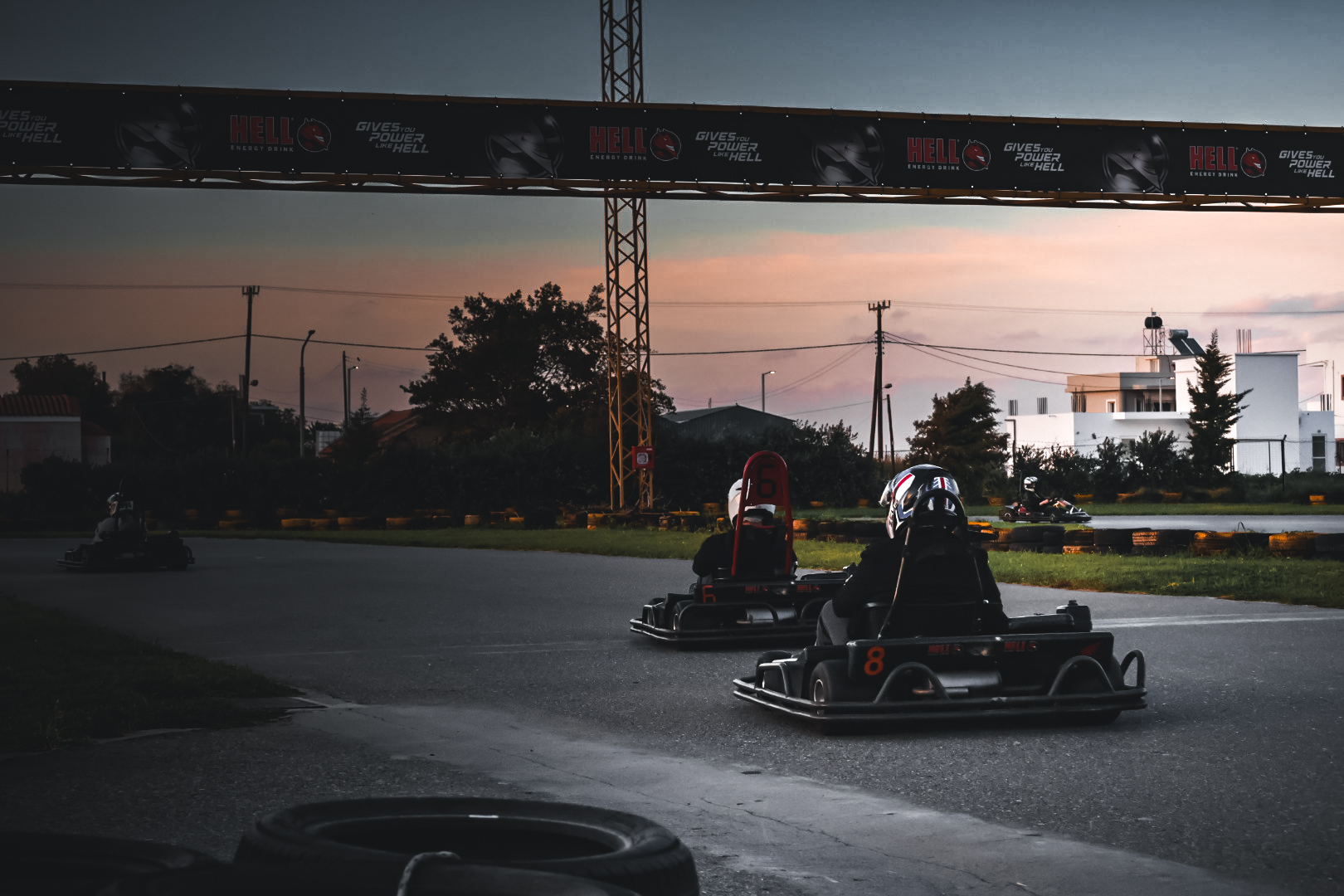 Go Kart Malia track at night