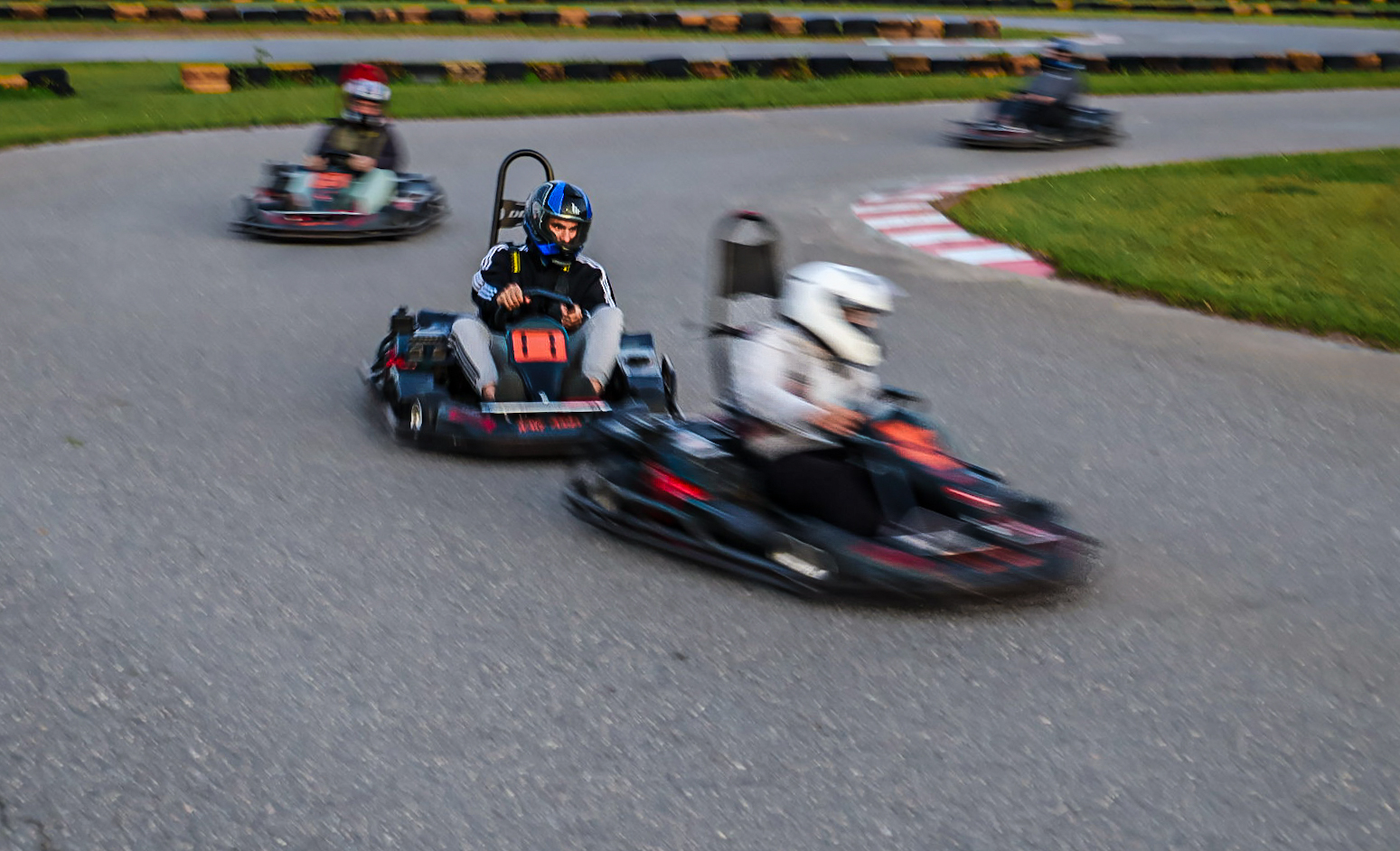 Go kart racing action